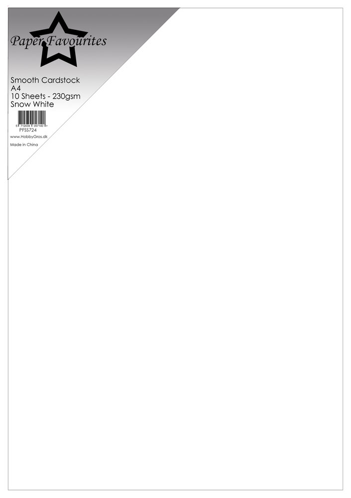 Paper Favourites Smooth Cardstock A4 Snow White 220gsm (10pcs) (PFSS724) Paper Favourites Smooth Cardstock A4 Snow White 220gsm (10pcs) (PFSS724)