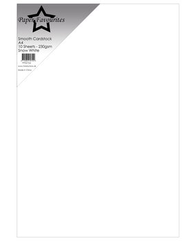 Paper Favourites Smooth Cardstock A4 Snow White 220gsm (10pcs) (PFSS724)