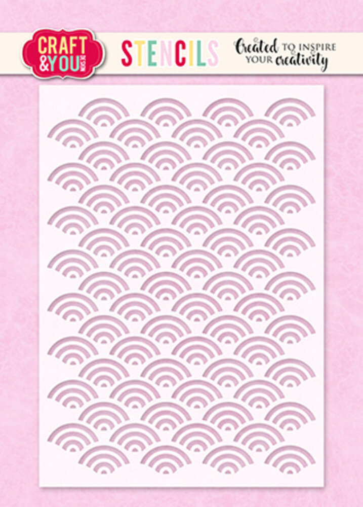 Craft & You Design Waves A6 Stencil (SC006)