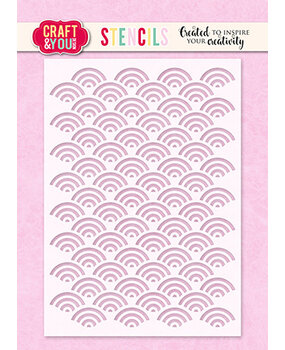 Craft & You Design Waves A6 Stencil (SC006)