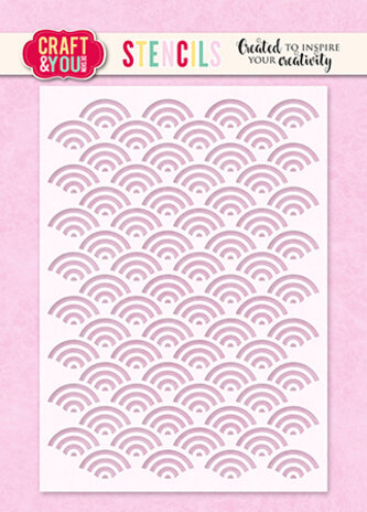Craft & You Design Waves A6 Stencil (SC006)