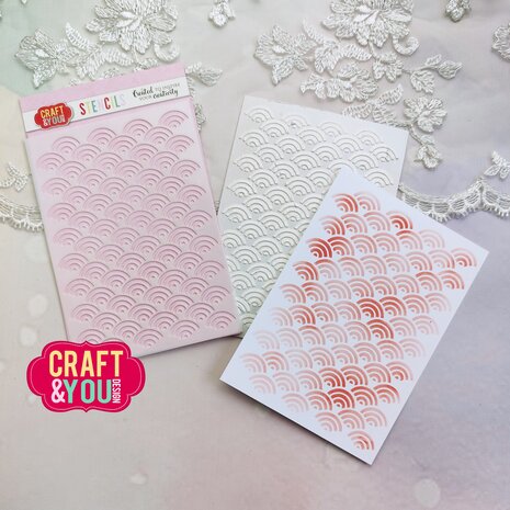 Craft & You Design Waves A6 Stencil (SC006)