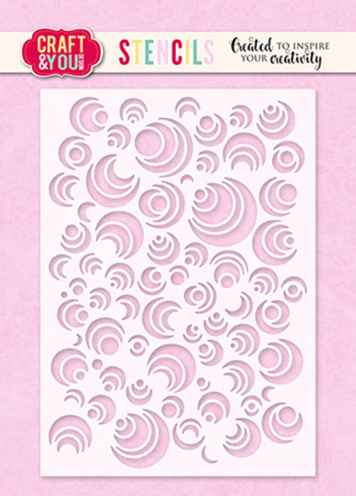 Craft & You Design Circles A6 Stencil (SC005) Craft & You Design Circles A6 Stencil (SC005)