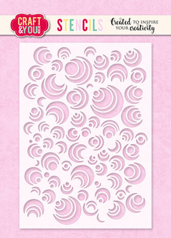 Craft & You Design Circles A6 Stencil (SC005) Craft & You Design Circles A6 Stencil (SC005)