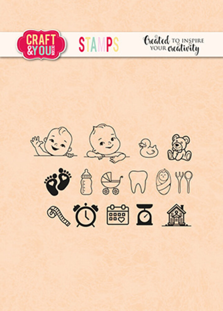 Craft & You Design Birth Certificates Set Stamps (CS046)