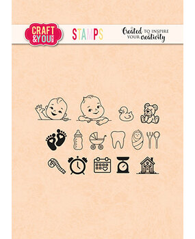Craft & You Design Birth Certificates Set Stamps (CS046)