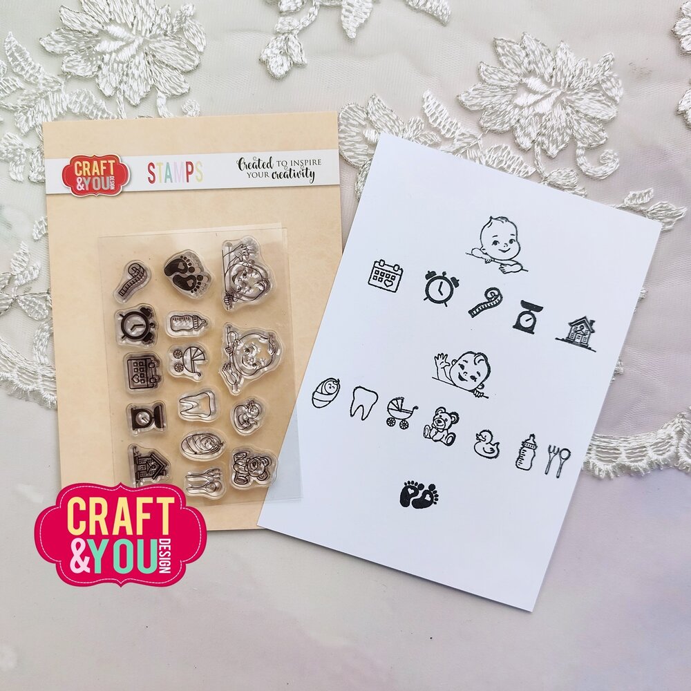 Craft & You Design Birth Certificates Set Stamps (CS046)