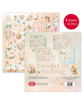Craft & You Design Tiny Miracles 12x12 Inch Creative Set 250gsm (4sheets) (CSET-TM30-4)