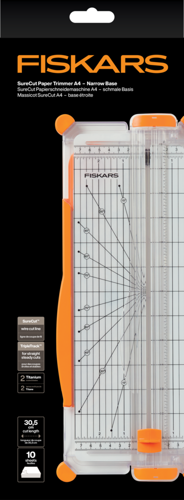 Fiskars Paper Trimmer SureCut A4 Narrow Base (1077799) Fiskars Paper Trimmer SureCut A4 Narrow Base (1077799)