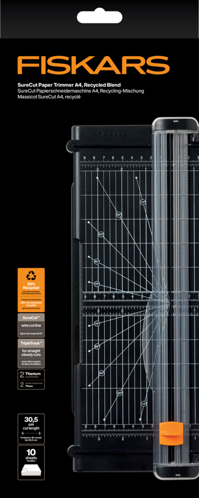 Fiskars Paper Trimmer SureCut A4 Recycled (1077984) Fiskars Paper Trimmer SureCut A4 Recycled (1077984)
