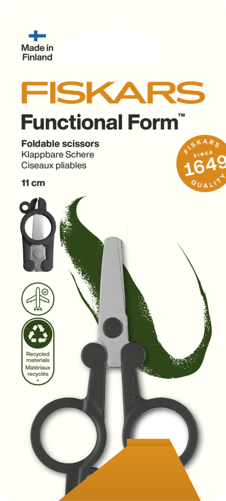 Fiskars Scissors ReNew Foldable 11cm Functional Form (1075352)