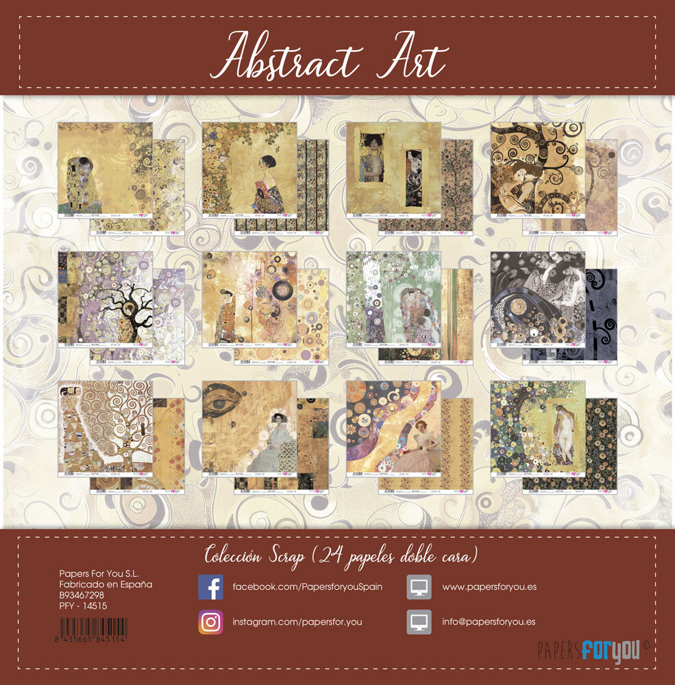 Papers For You Abstract Art Midi Scrap Paper Pack (24pcs) (PFY-14515)