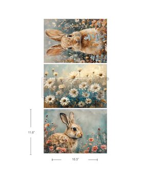 Re-Design with Prima Garden Bunny Tales A3 Decoupage Fiber Pack (675950)