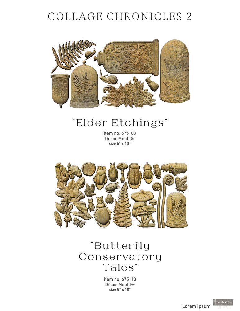 Re-Design with Prima Elder Etchings 5x10 Inch Decor Moulds (675103) Re-Design with Prima Elder Etchings 5x10 Inch Decor Moulds (675103)
