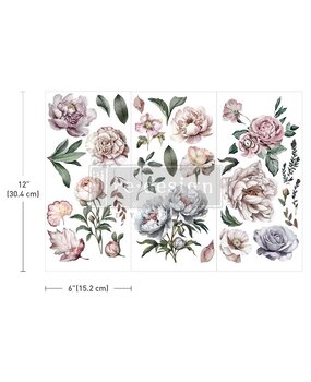 Re-Design with Prima Blossom Breeze 6x12 Inch Small Transfers (3pcs) (674533)