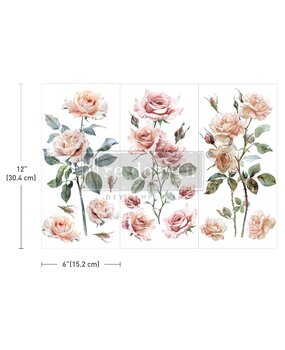 Re-Design with Prima Blush Symphony 6x12 Inch Small Transfers (3pcs) (674632)
