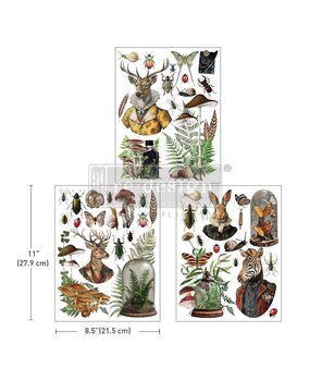 Re-Design with Prima Ephemera Enclave 8x5x11 Inch Middy Transfers (3pcs) (675134)