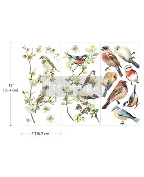 Re-Design with Prima Nestled Whispers 6x12 Inch Small Transfers (3pcs) (674595)