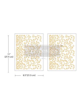 Re-Design with Prima Kacha Vineyard Elegance 8,5x11 Inch Middy Foil Transfers (2pcs) (676155)