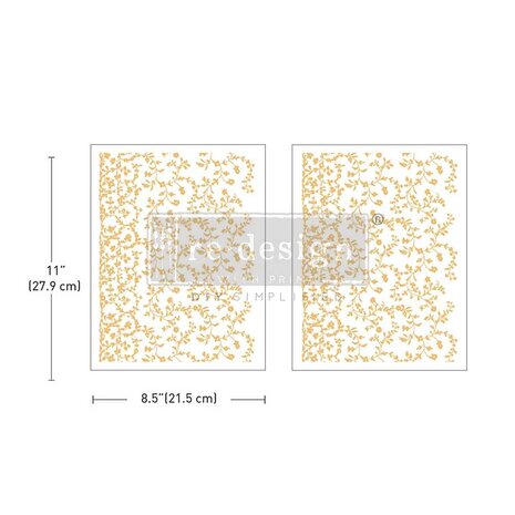 Re-Design with Prima Kacha Vineyard Elegance 8,5x11 Inch Middy Foil Transfers (2pcs) (676155)