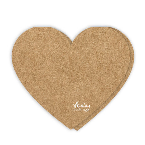 Mintay Basic Heart Card Base Kraft (5pcs) (MT-BASIC-C28)