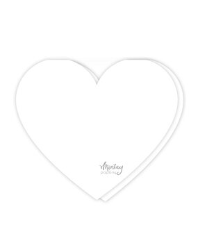 Mintay Basic Heart Card Base White (5pcs) (MT-BASIC-C27)