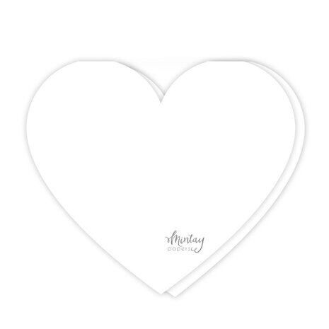 Mintay Basic Heart Card Base White (5pcs) (MT-BASIC-C27) Mintay Basic Heart Card Base White (5pcs) (MT-BASIC-C27)