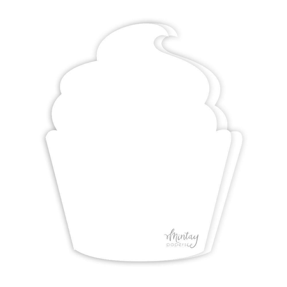 Mintay Basic Cupcake Card Base White (5pcs) (MT-BASIC-C25)