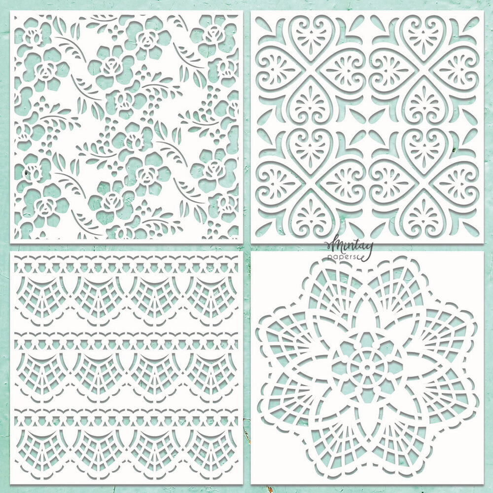 Mintay Chippies Decor 12x12 Inch Pattern 2 (MT-CHIP2-D97) Mintay Chippies Decor 12x12 Inch Pattern 2 (MT-CHIP2-D97)
