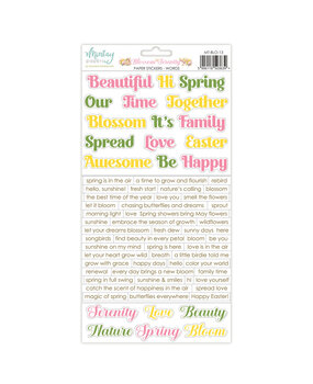 Mintay Blossom Serenity 6x12 Inch Paper Stickers Words (MT-BLO-13)