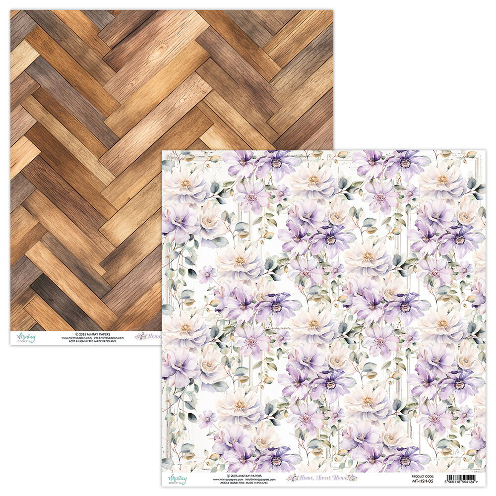 Mintay Home, Sweet Home 12x12 Inch Scrapbooking Paper Set (MT-HSH-07)