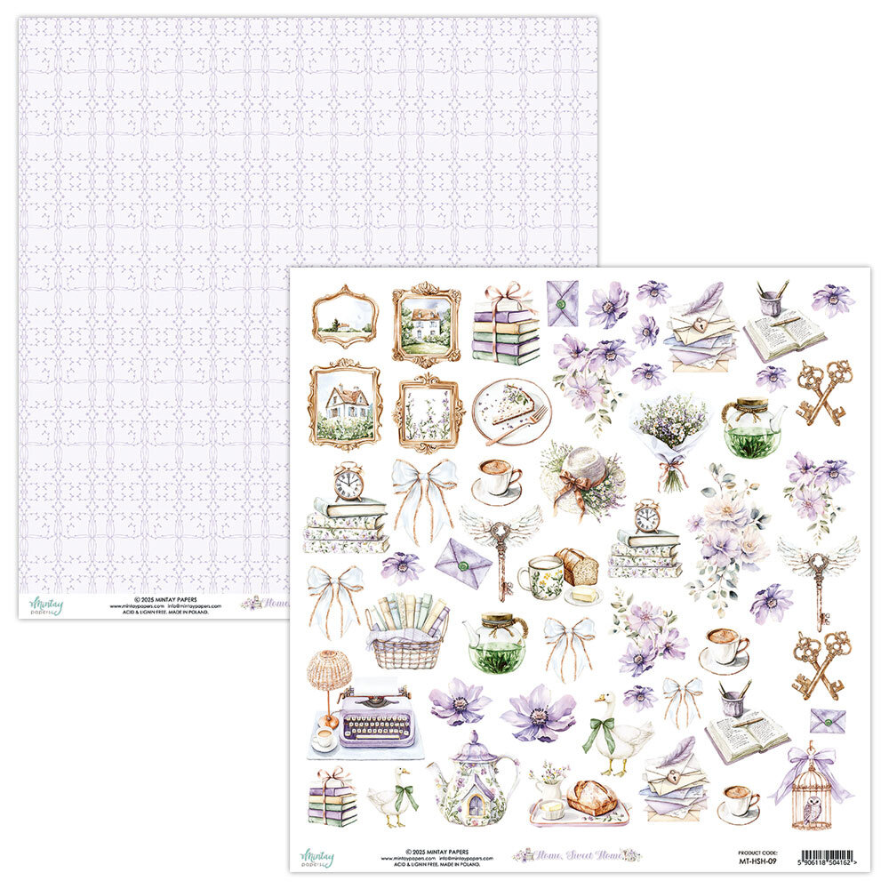 Mintay Home, Sweet Home 12x12 Inch Scrapbooking Paper Set (MT-HSH-07)