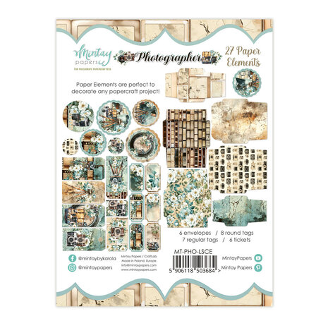 Mintay Photographer 6x8 Inch Paper Elements (27pcs) (MT-PHO-LSCE)