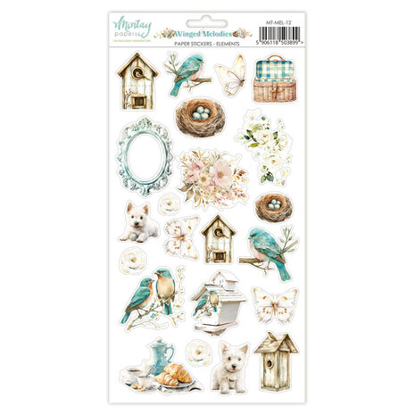 Mintay Winged Melodies 6x12 Inch Paper Stickers Elements (MT-MEL-12)