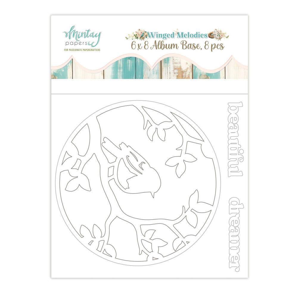Mintay Winged Melodies 6x8 Inch Album Base (8pcs) (MT-MEL-10)