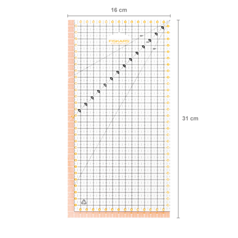 Fiskars Patchwork Ruler 15x30 cm (1066361) Fiskars Patchwork Ruler 15x30 cm (1066361)