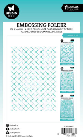 Studio Light Criss Cross Essentials Embossing Folders (SL-ES-EMB27) (DISCONTINUED)