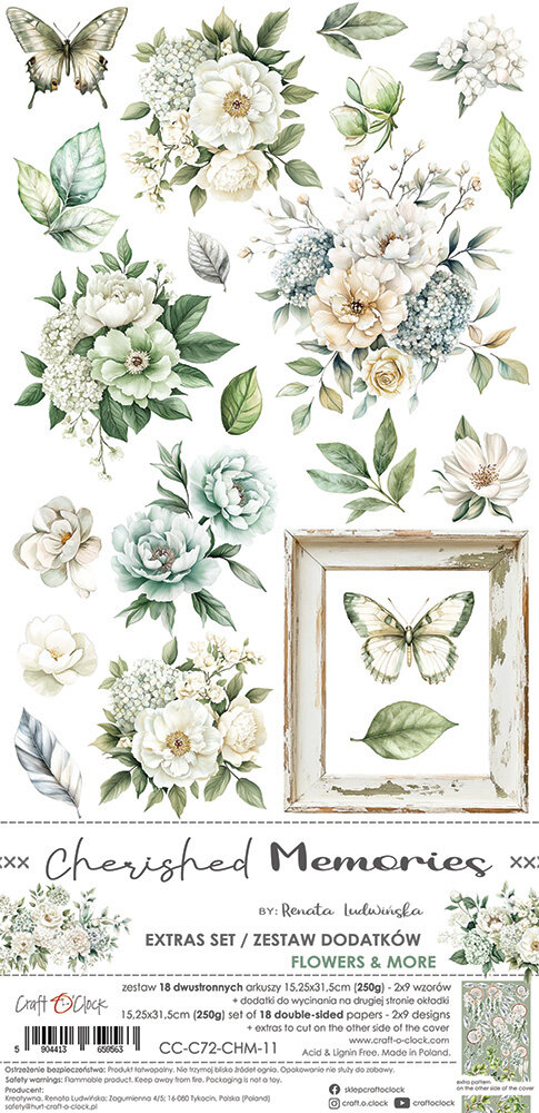 Craft O'Clock Cherished Memories Extras Set Flowers & More (CC-C72-CHM-11)