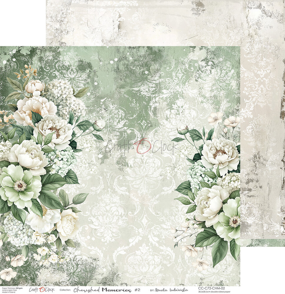 Craft O'Clock Cherished Memories 12x12 Inch Paper Set (CC-C72-CHM-00) (DISCONTINUED) Craft O'Clock Cherished Memories 12x12 Inch Paper Set (CC-C72-CHM-00) (DISCONTINUED)
