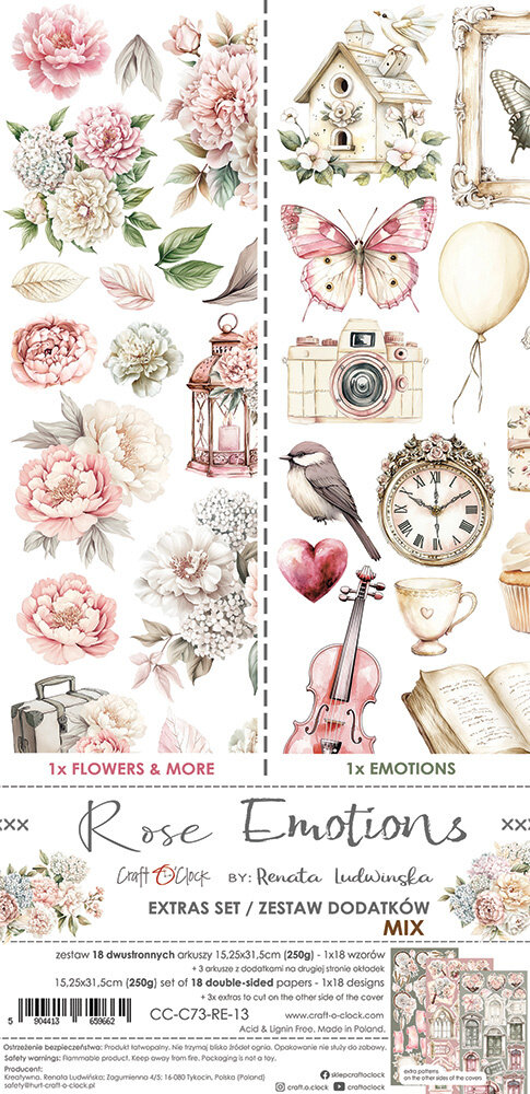 Craft O'Clock Rose Emotions Extras Set Mix (CC-C73-RE-13)