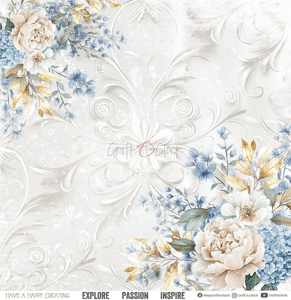 Craft O'Clock Something Blue 12x12 Inch Paper Set (CC-F38-SBL-00)