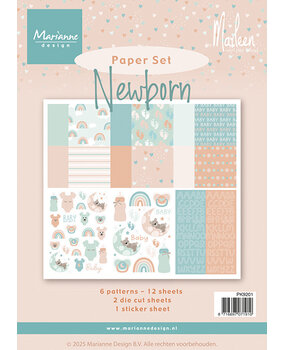 Marianne Design Paper Set by Marleen A5 New Born (PK9201)