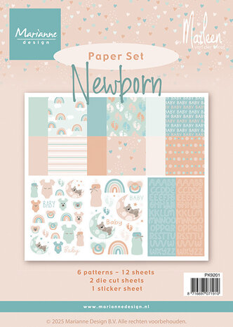 Marianne Design Paper Set by Marleen A5 New Born (PK9201) Marianne Design Paper Set by Marleen A5 New Born (PK9201)