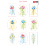 Marianne Design Decoupage Sheet A4 Single Flowers (VK9621) (DISCONTINUED)