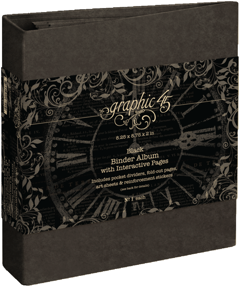 Graphic 45 Binder Album with Interactive Pages Black (4503001)
