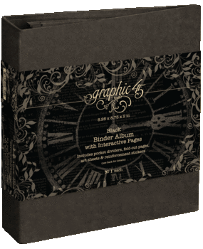 Graphic 45 Binder Album with Interactive Pages Black (4503001) Graphic 45 Binder Album with Interactive Pages Black (4503001)