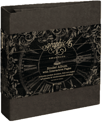 Graphic 45 Binder Album with Interactive Pages Black (4503001)