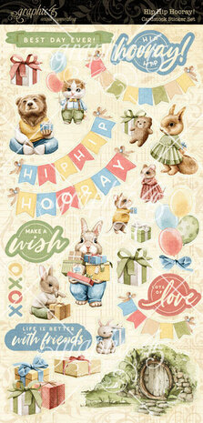 Graphic 45 Hip Hip Hooray Sticker Set (4502991)