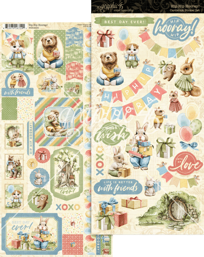 Graphic 45 Hip Hip Hooray Sticker Set (4502991)