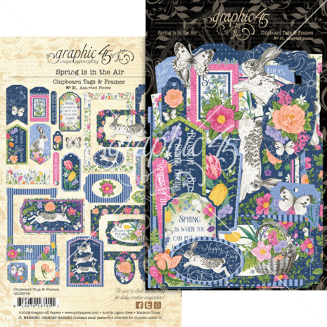 Graphic 45 Spring is in the Air Chipboard Pieces, Tags & Frames (4502978) Graphic 45 Spring is in the Air Chipboard Pieces, Tags & Frames (4502978)